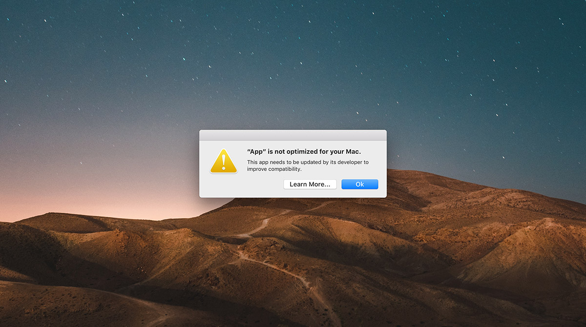 Which apps won't run in macOS Mojave?