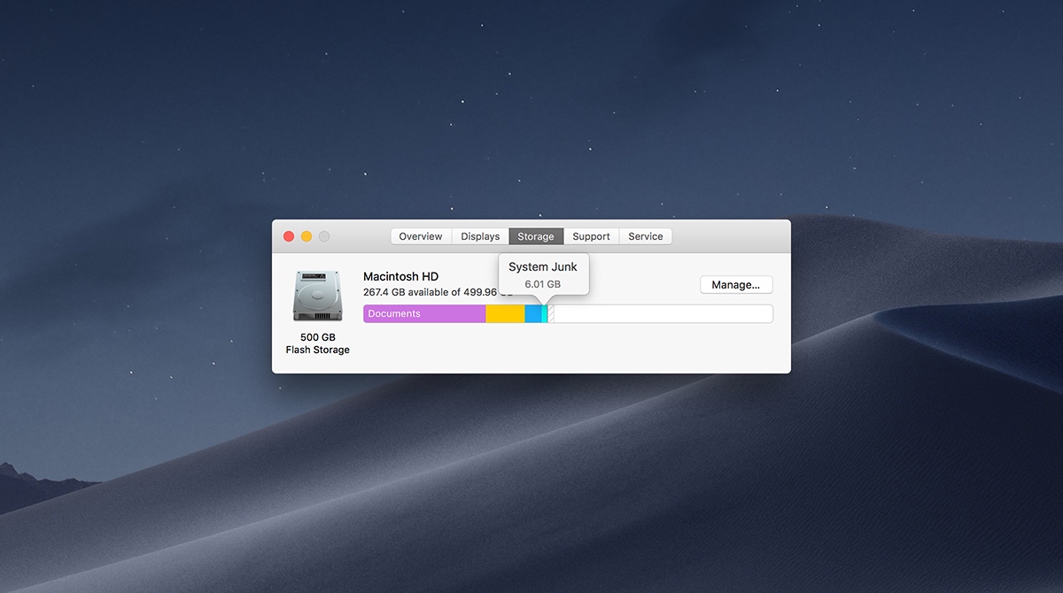 how can you check how much space on mac