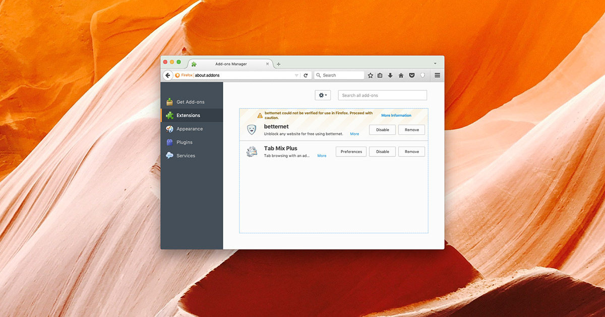 Firefox Add-ons Manager