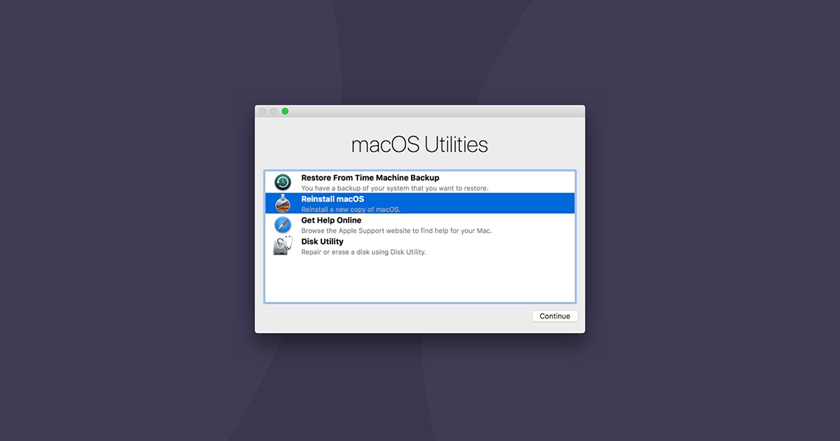 mac time machine restore choices