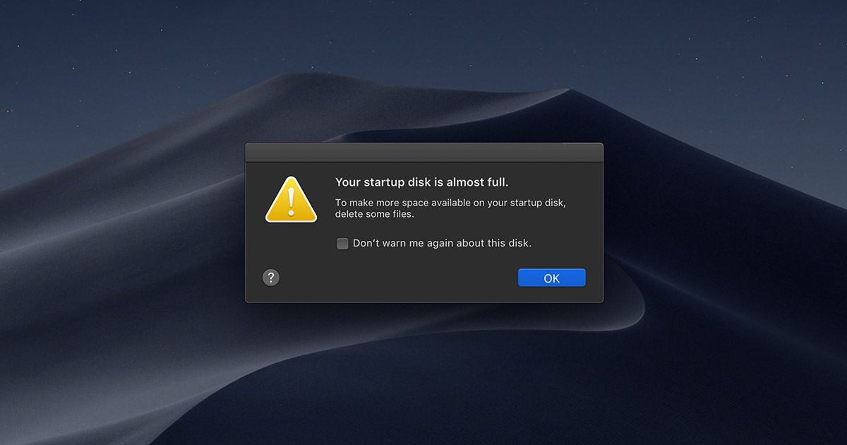 make space on startup disk for mac