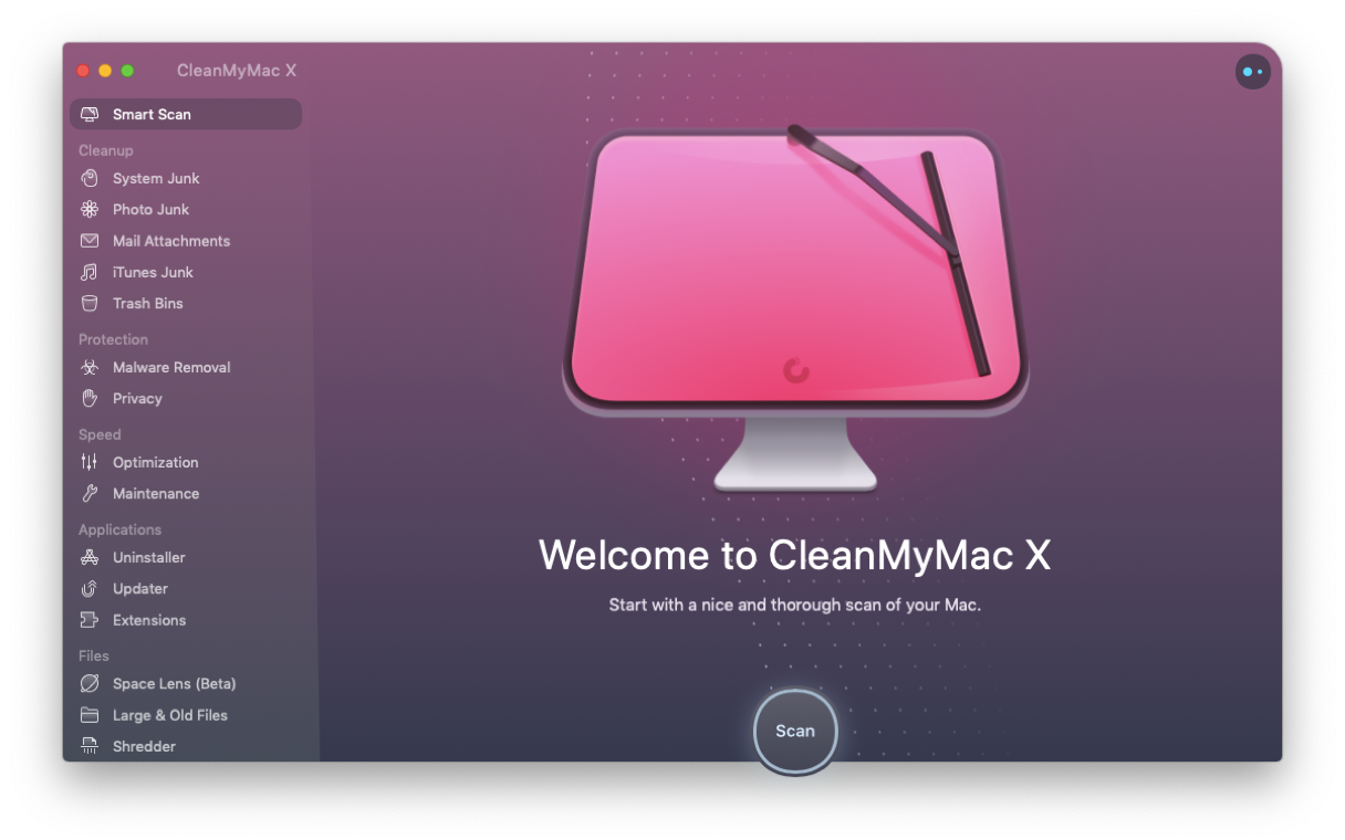 CleanMyMac X application