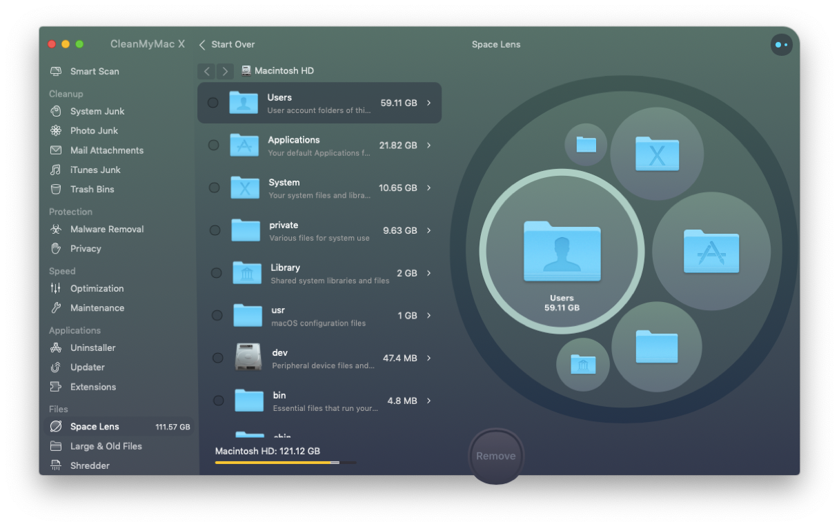 mac hard drive space app