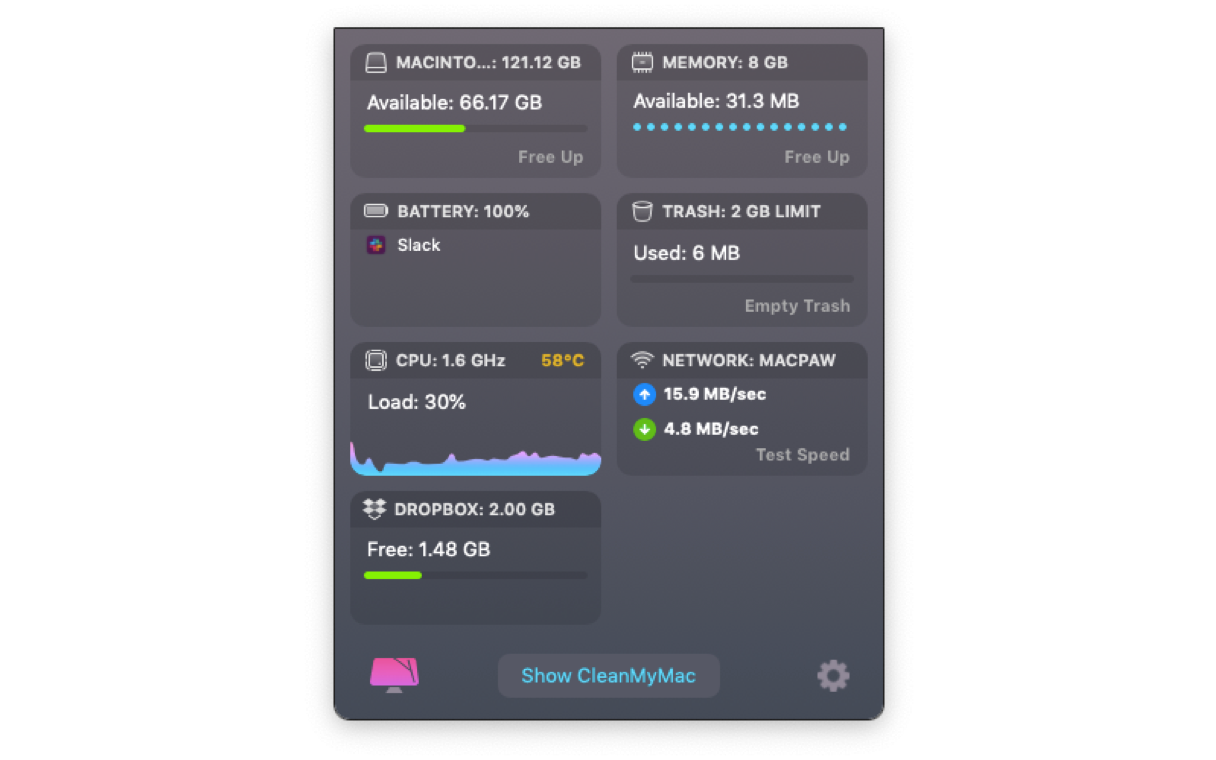 CleanMyMac X Health Monitor CleanMyMac X Health Monitor