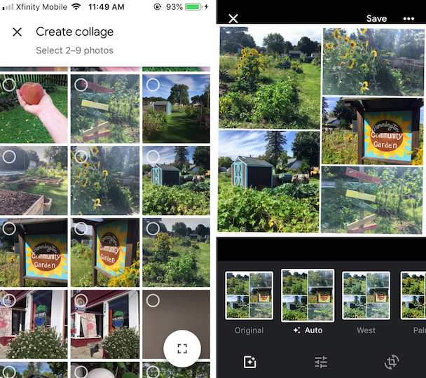 لقطات الشاشة: كيفية إنشاء ملصقة على iPhone باستخدام صور Google