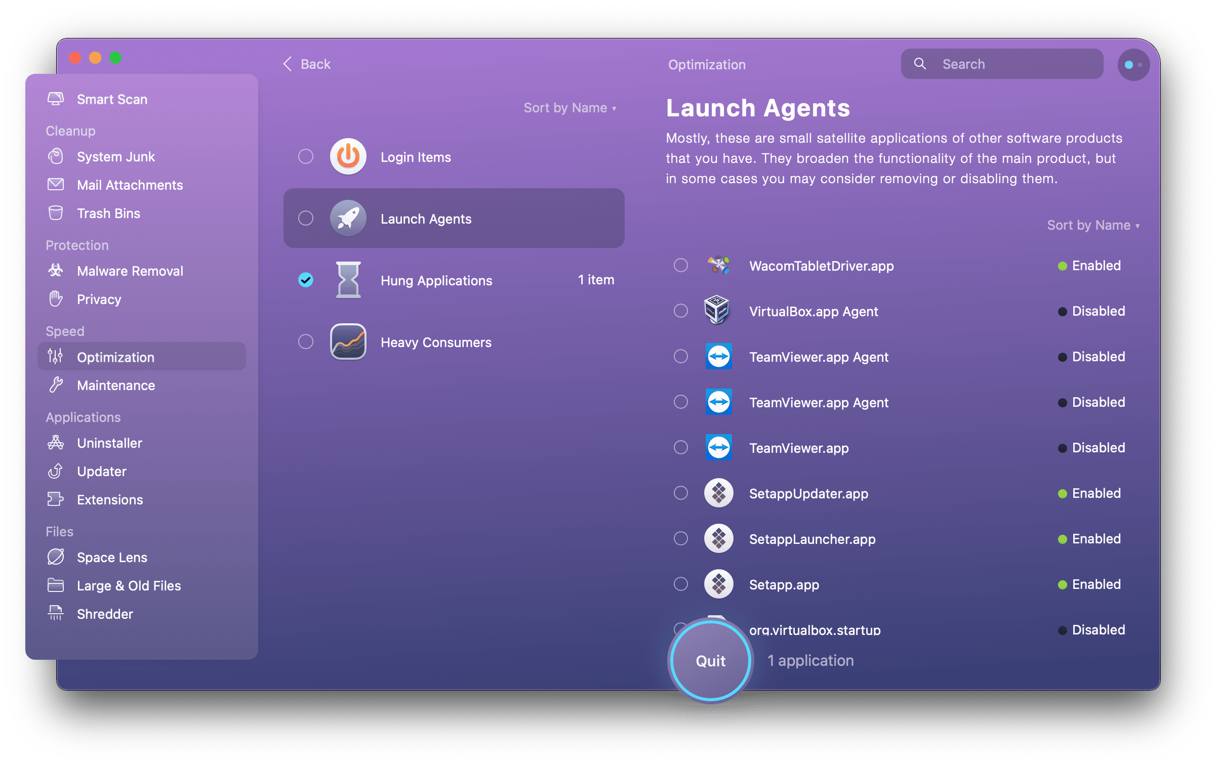 Identify background apps