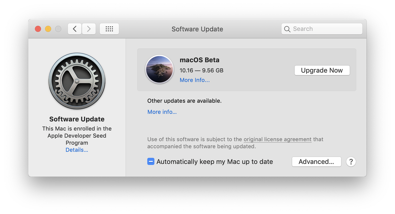update get info mac