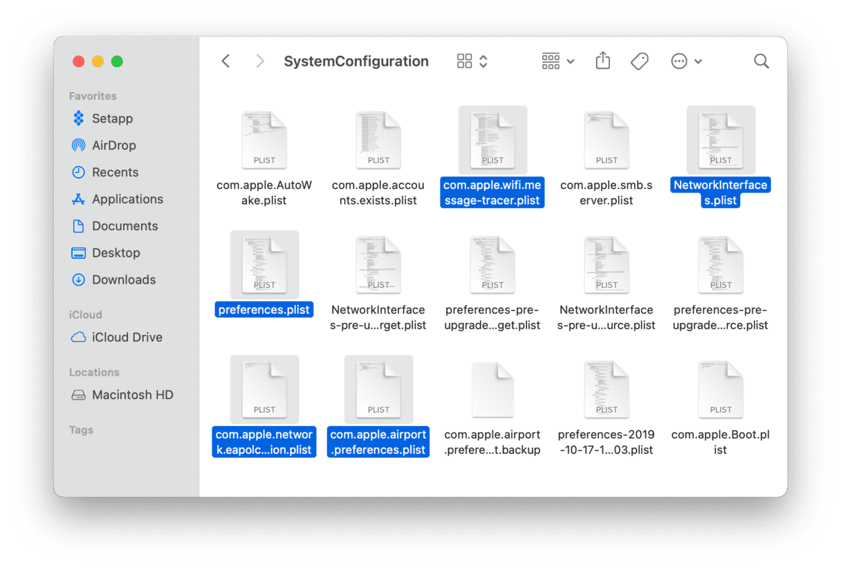 Reset Wi-Fi network settings