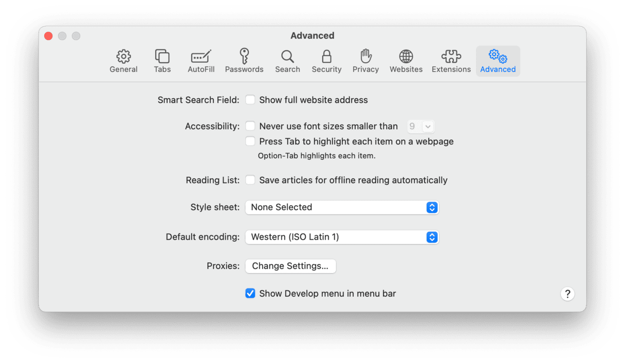reset safari to remove malware on mac