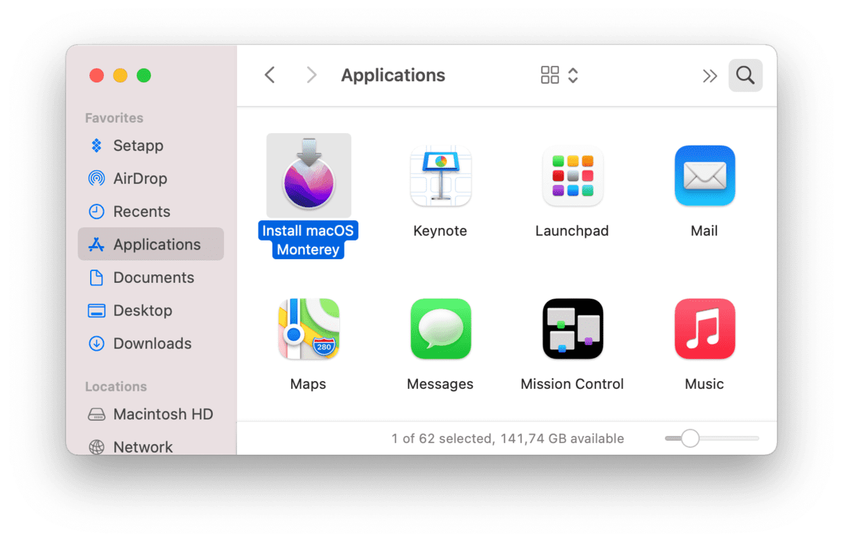 macOS Monterey installer