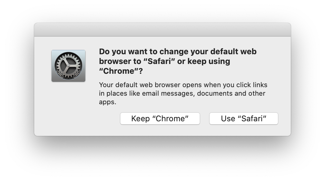 Set default browser mac os x