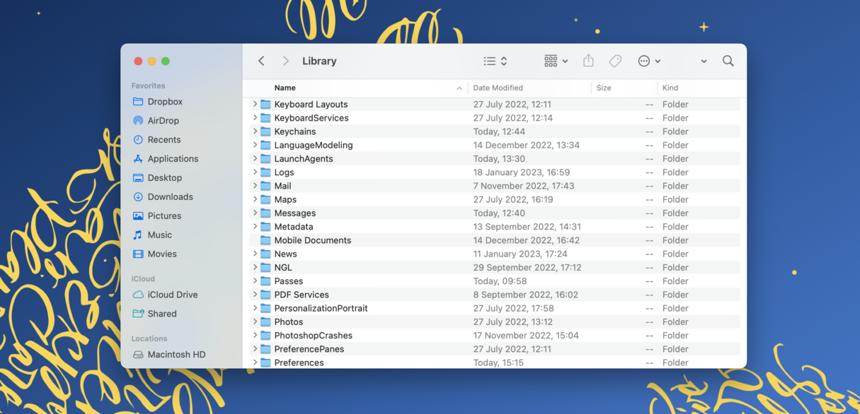 How to show the ~/Library folder on Mac