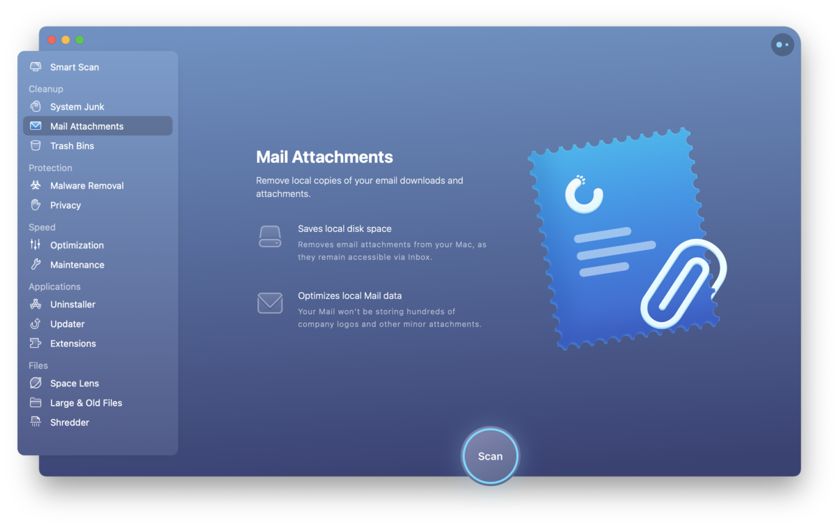 Repair Mail settings with CleanMyMac X