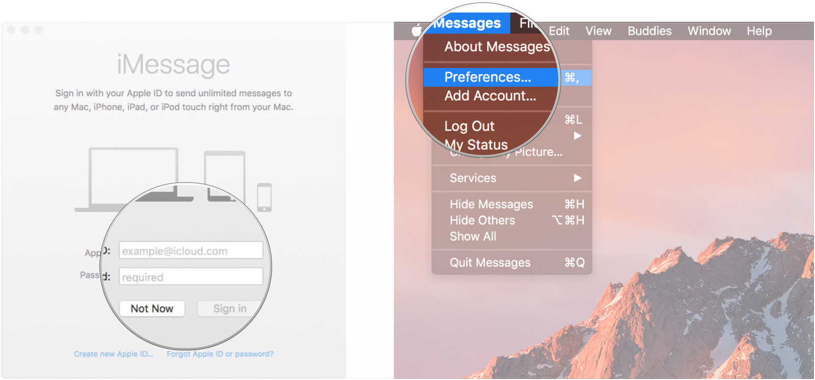 how to set up imessage on mac