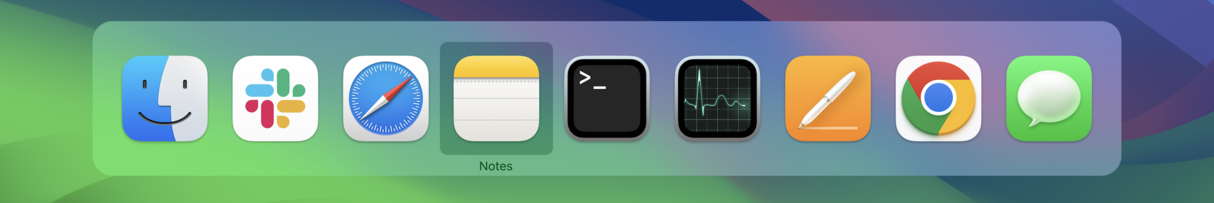 Use the App Switcher to show open apps