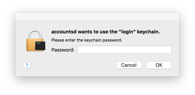 login information for mac