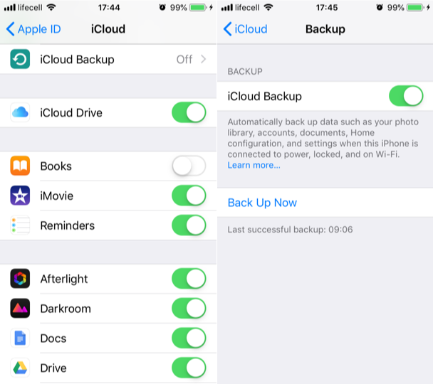 how to backup iphone to icloud all data
