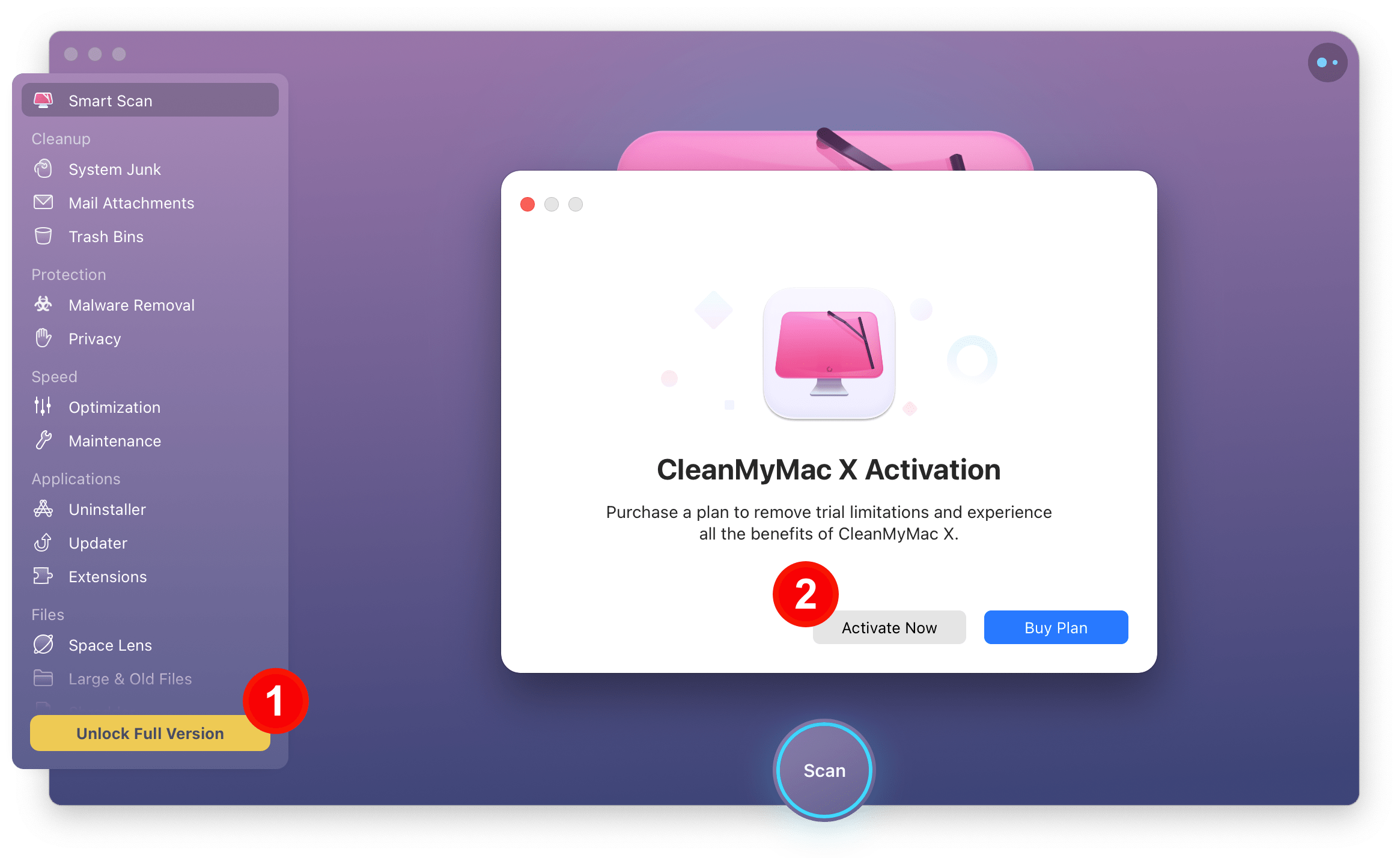 where is my account information for clean my mac