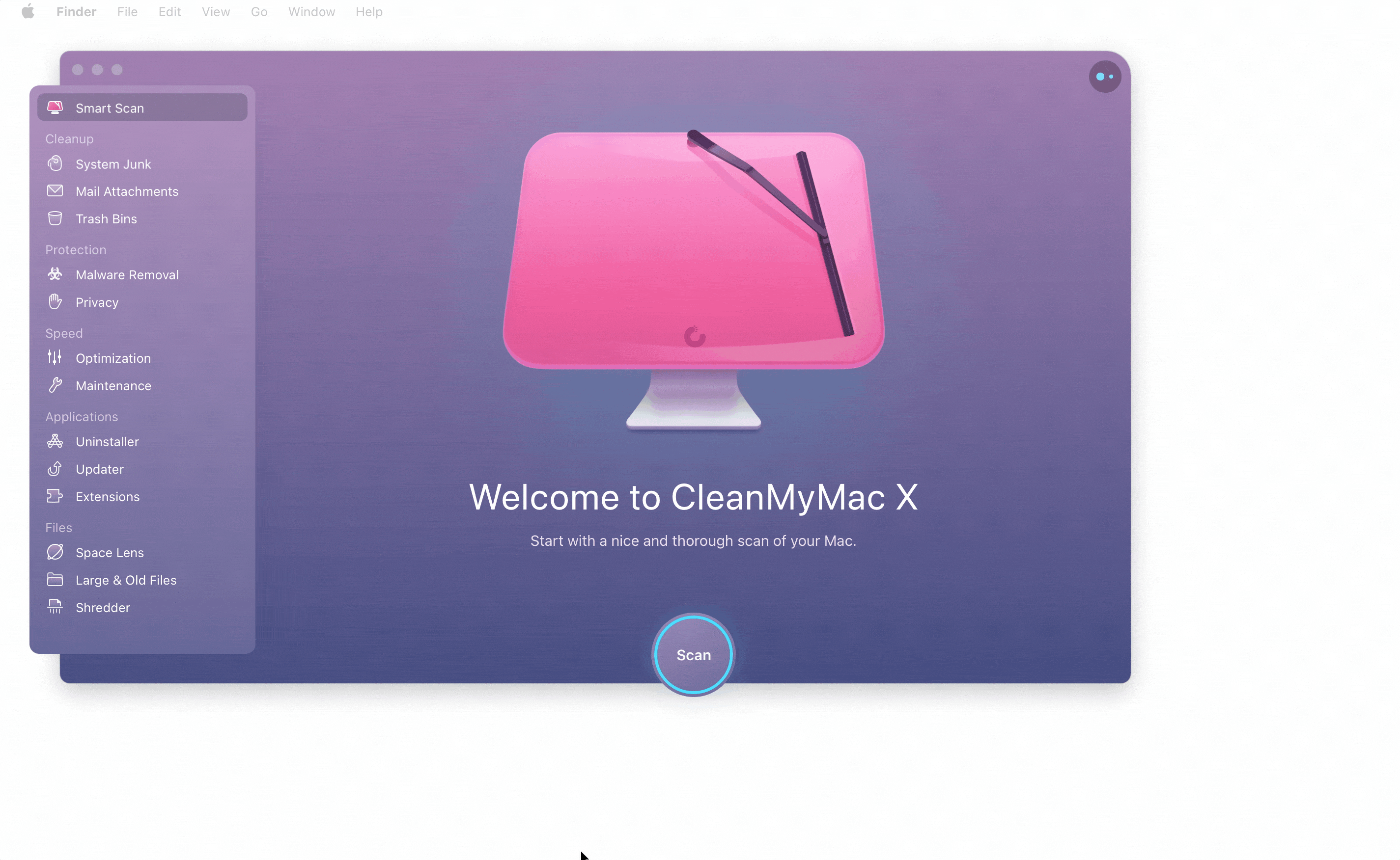 Customize smart scan in CleanMyMac X