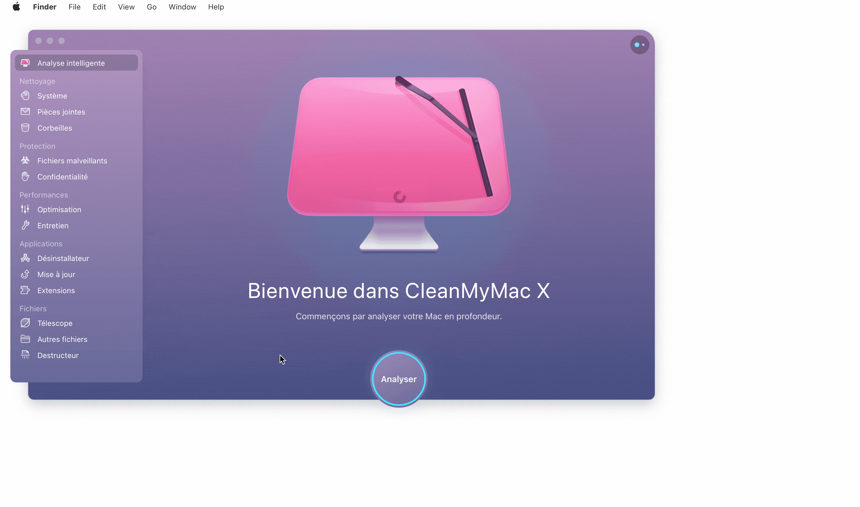 Personnaliser l'analyse intelligente dans CleanMyMac X