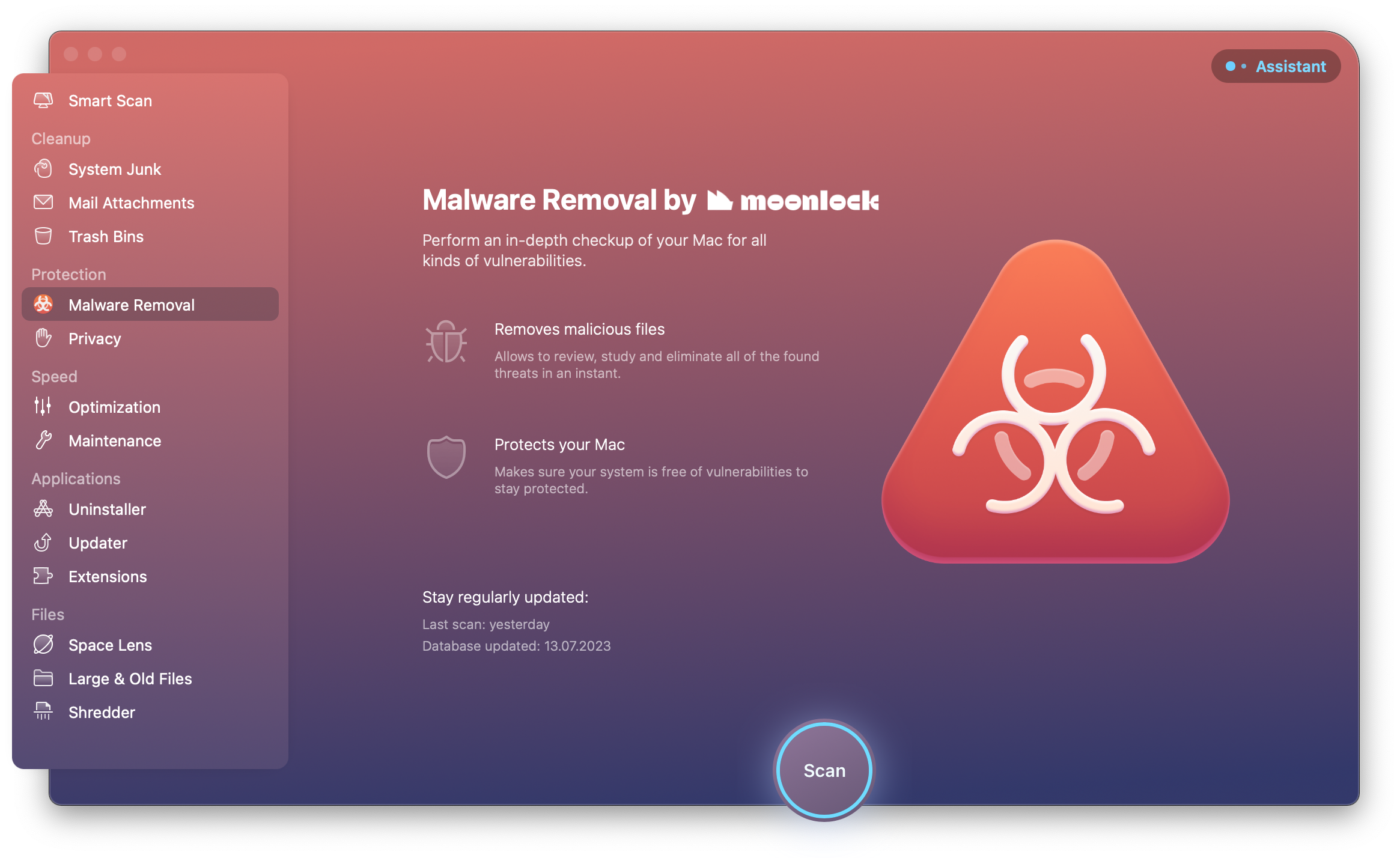 Malware Removal module in CleanMyMac X