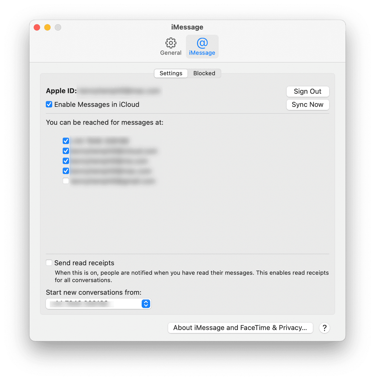 not able to disable icloud messages on a mac