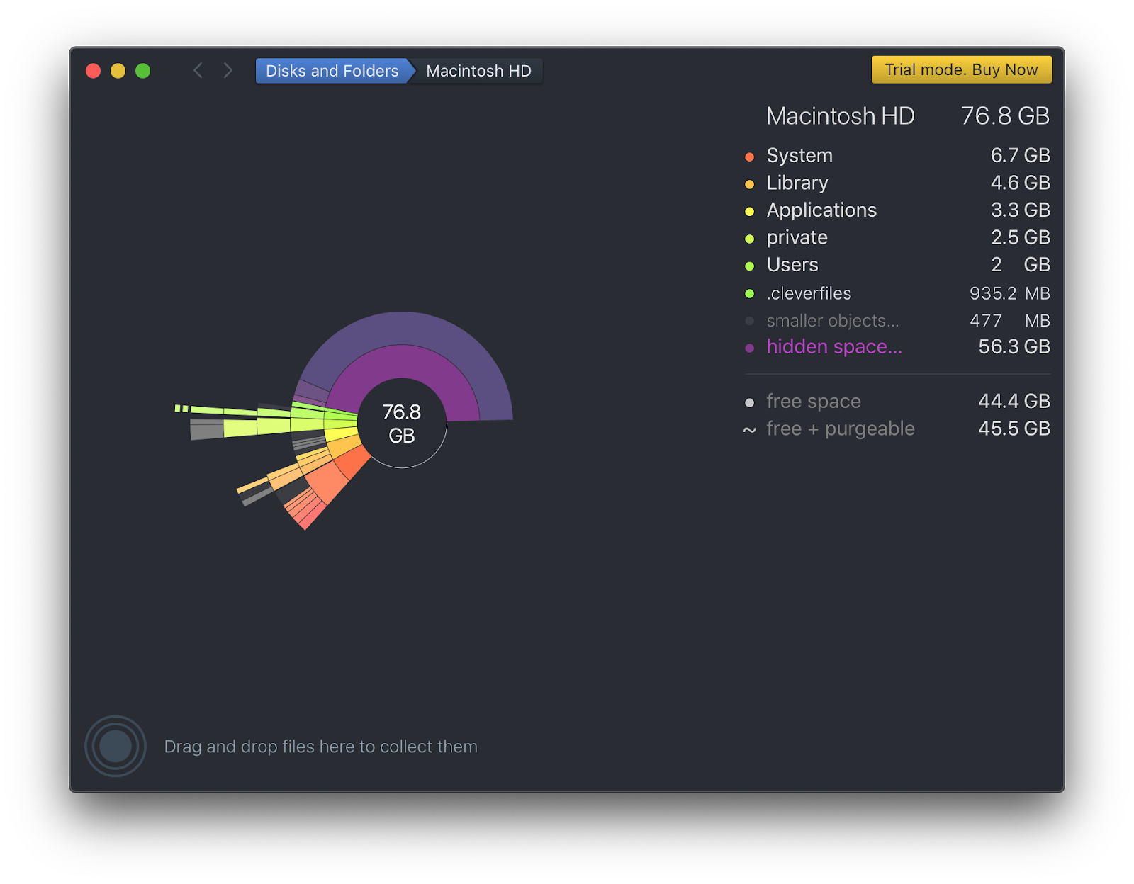 installed vms on mac disk space full