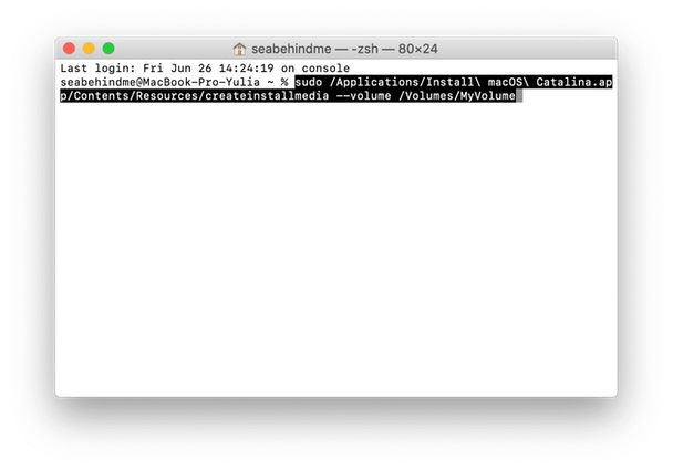 Mac Terminal window
