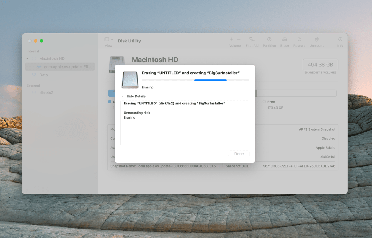 Creating a bootable installer of macOS Big Sur