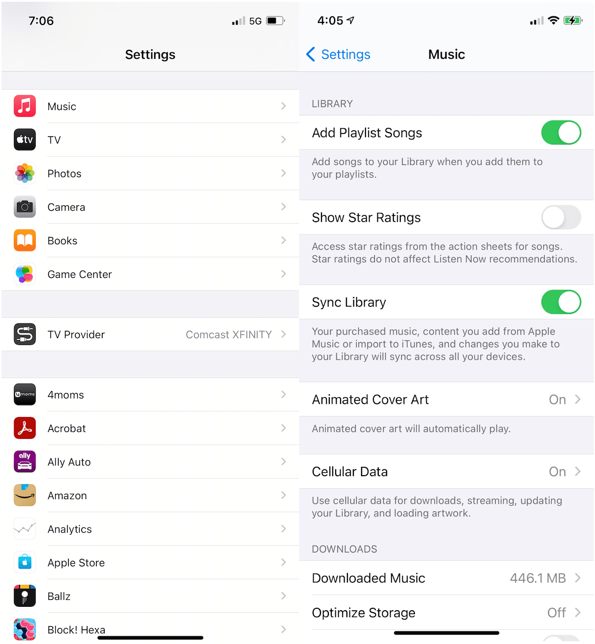 How to disable Sync Library on iOS