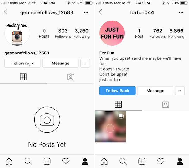 flume instagram adds unwanted followers