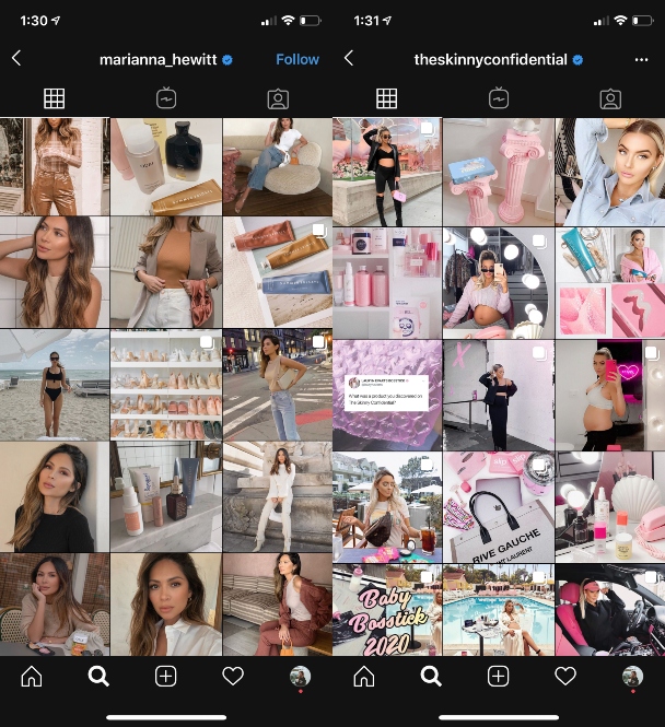 Instagram profile template: Consistent filters Instagram profile template: Consistent filters
