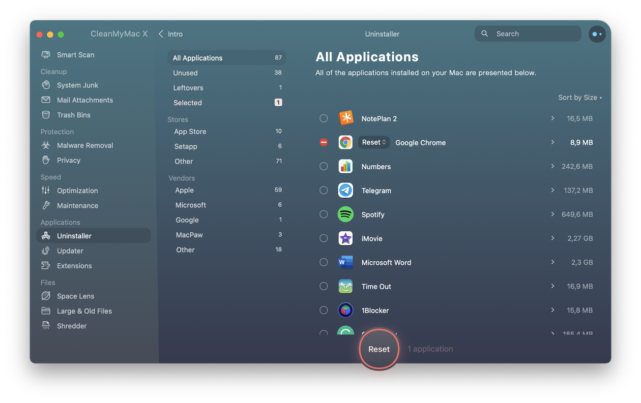 How to reset Chrome on Mac