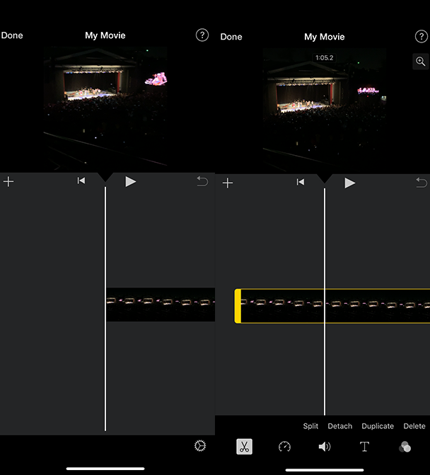 imovie split video into multiple clips