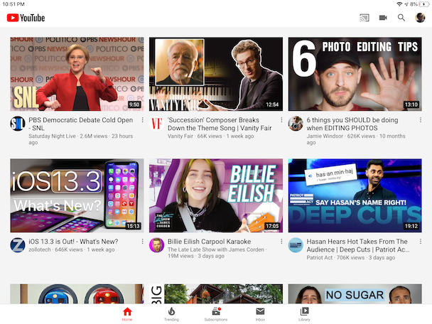 YouTube, the number one video app for iPad YouTube, the number one video app for iPad