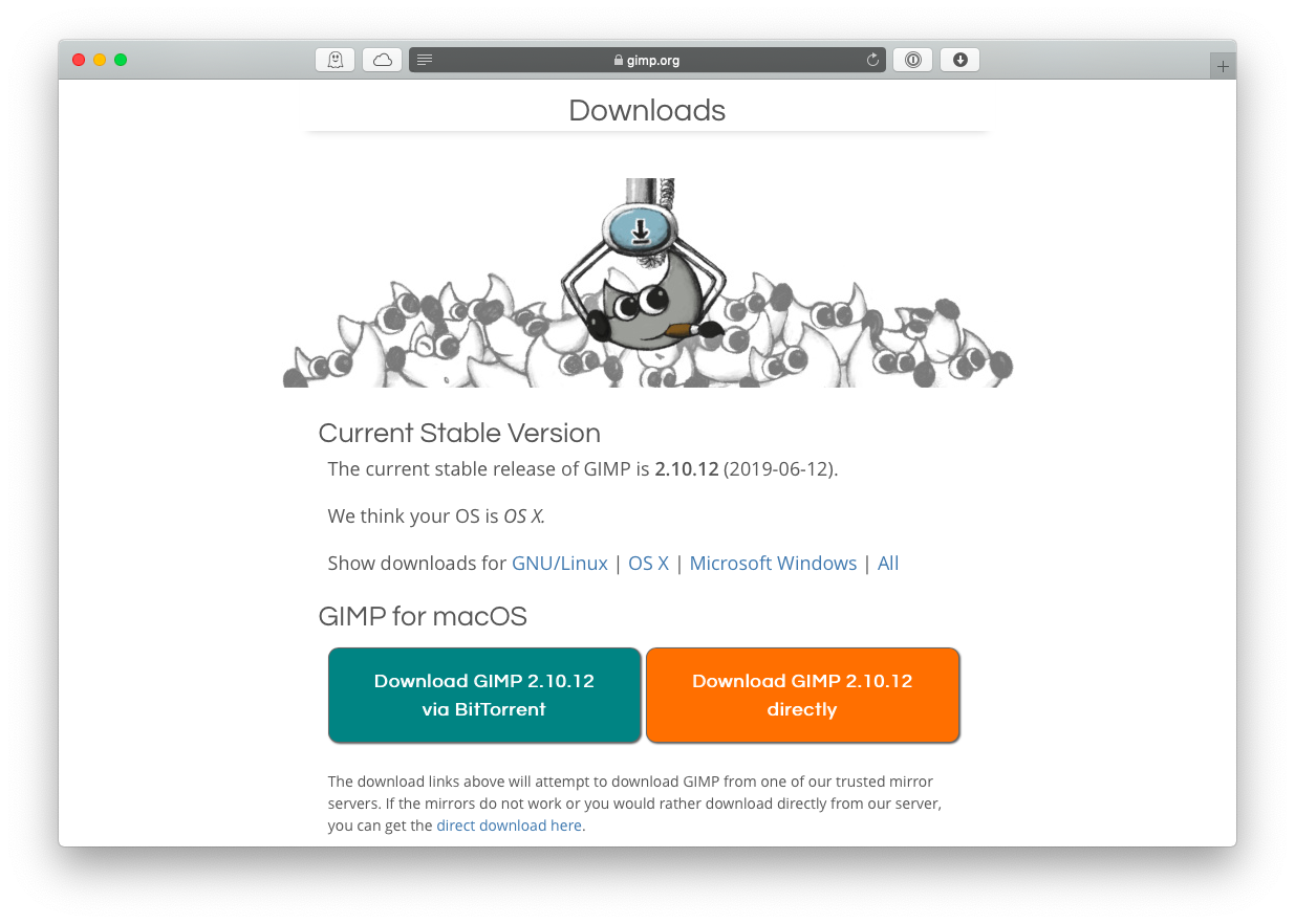 how to open gimp on mac book verifying