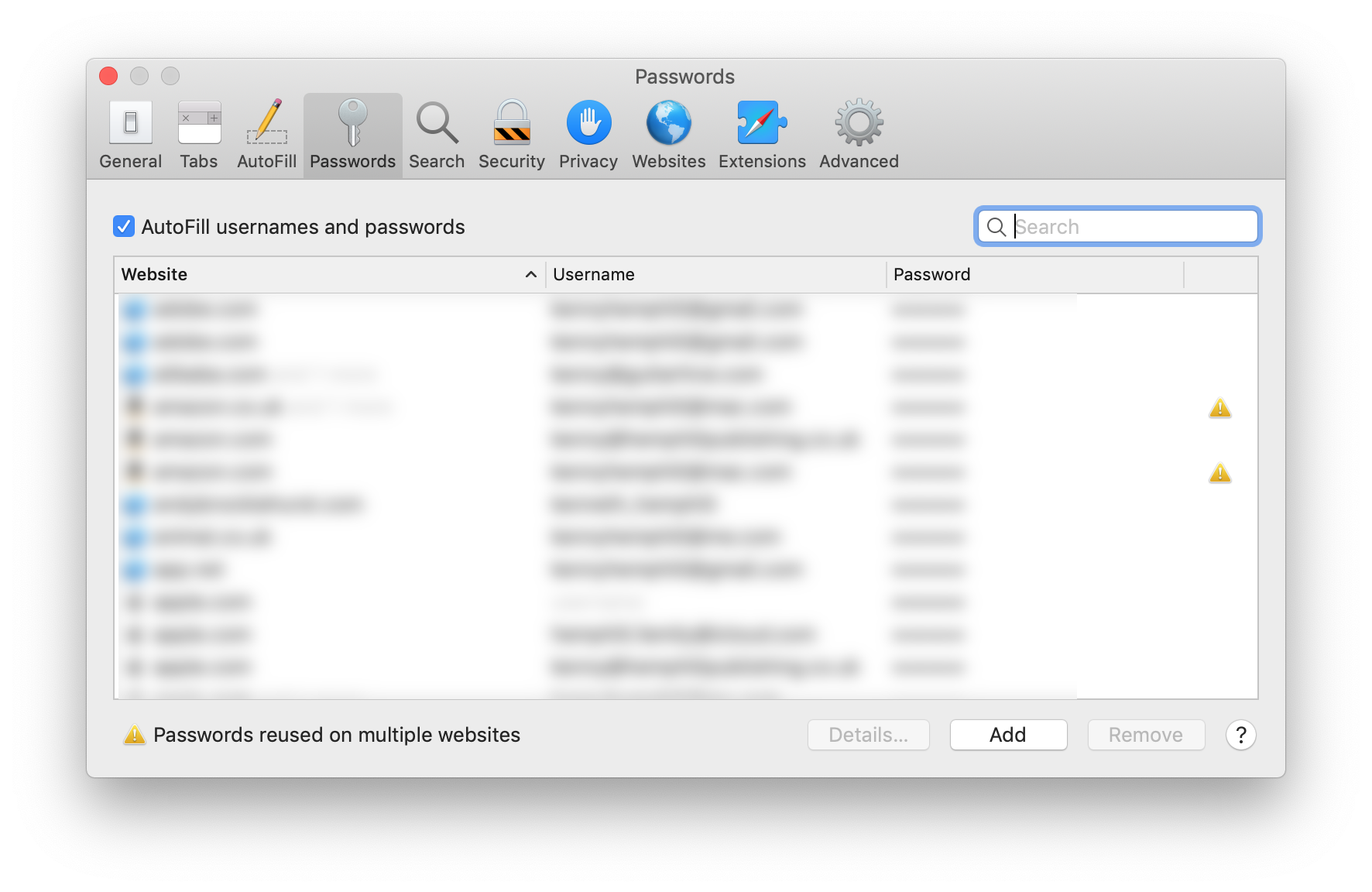 manage icloud passwords keychain