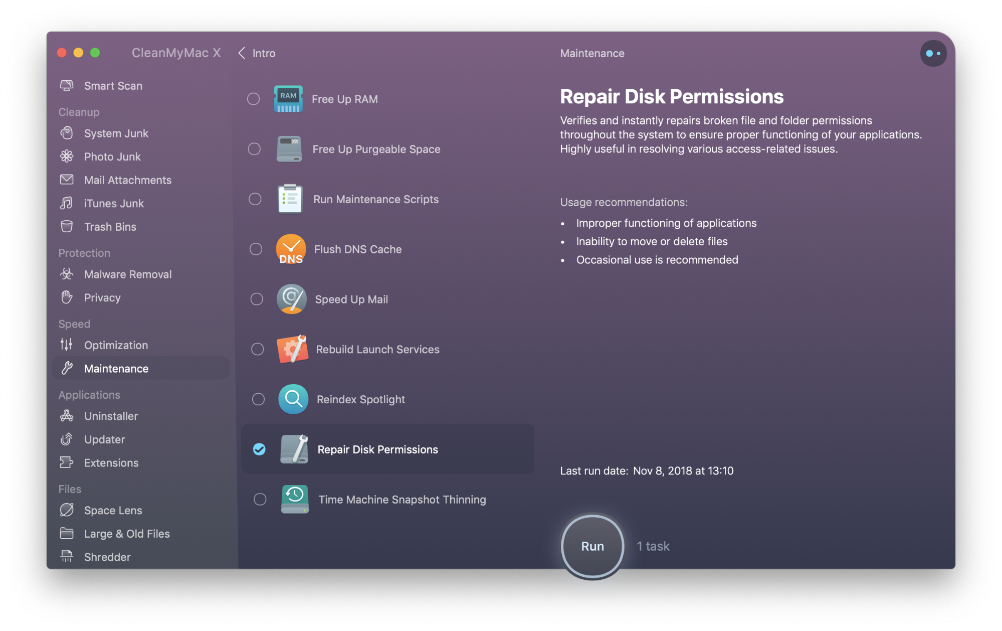 Repair Disk Permissions
