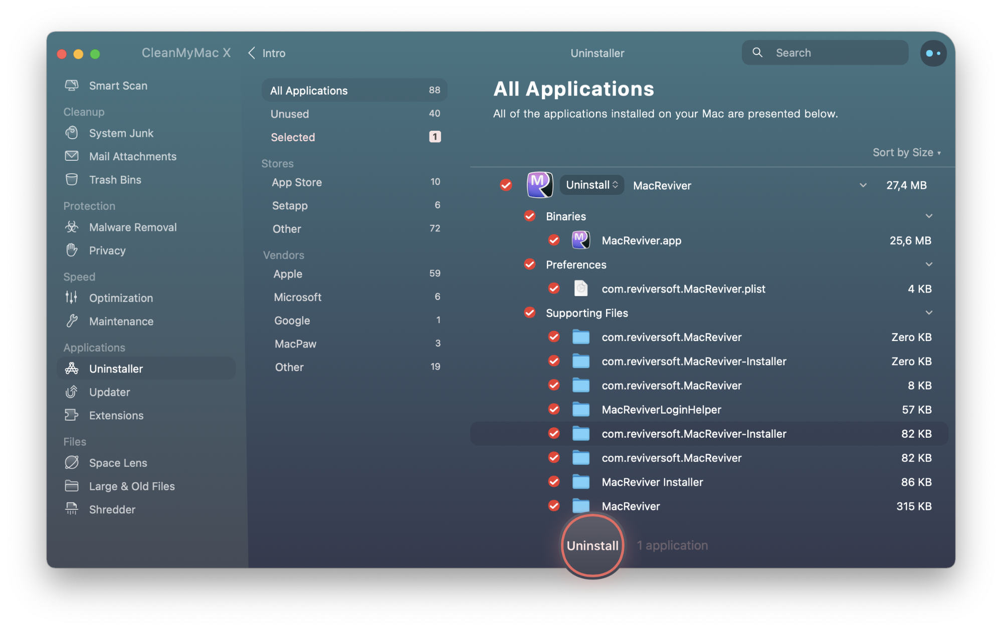 Remove MacReviver automatically with CleanMyMac X