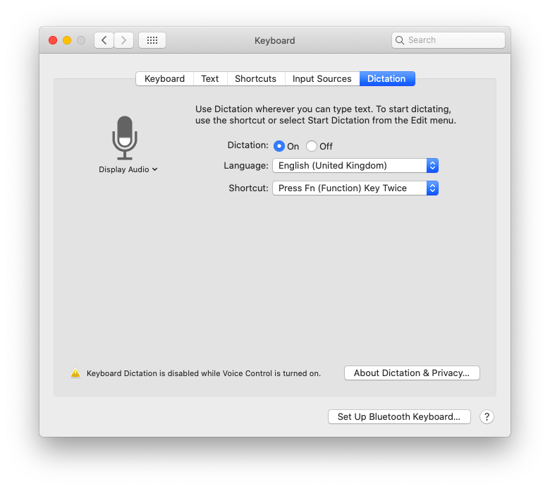 how to turn on enhanced dictation on mac