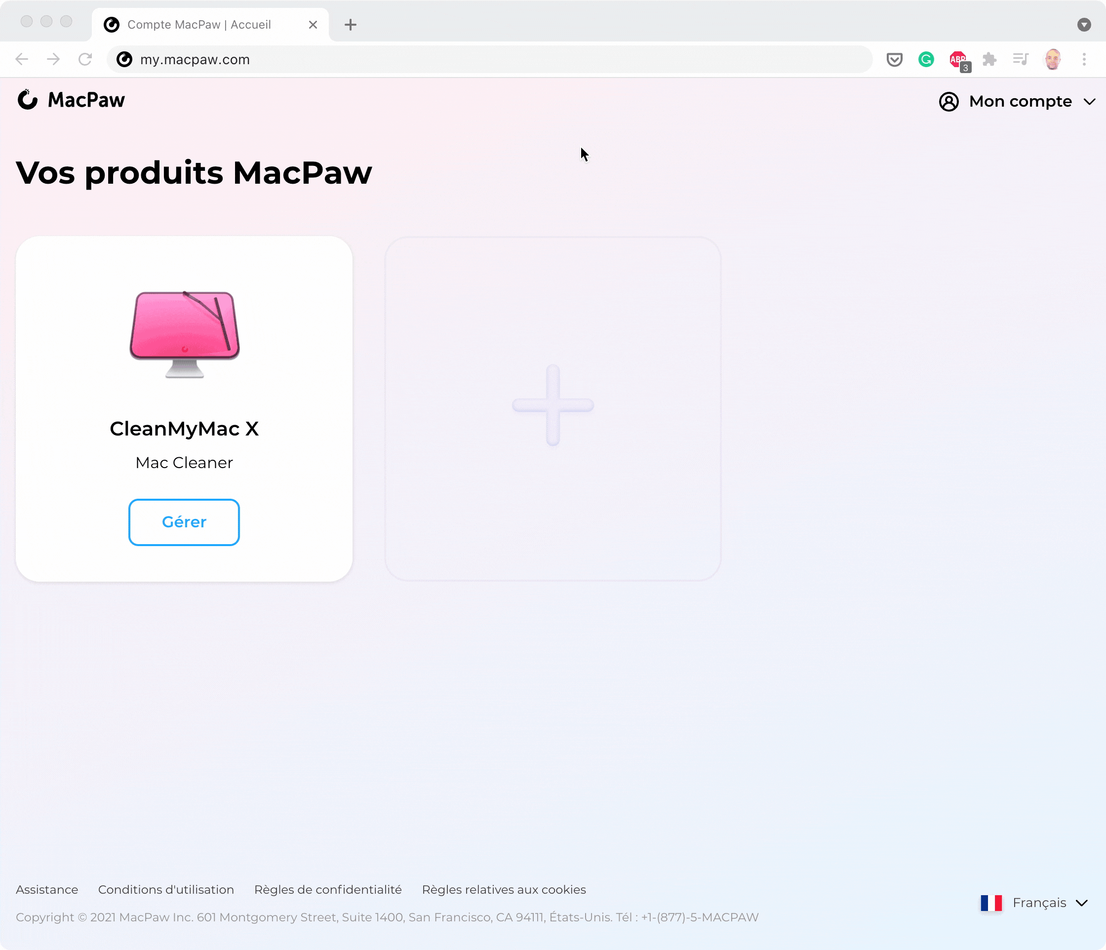 Appliquez votre remise dans votre compte MacPaw