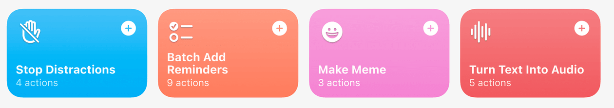 Shortcuts app
