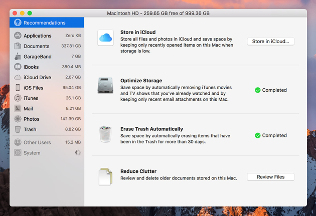 how to see startup disk space on mac