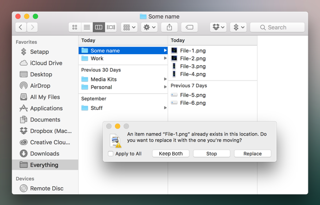How to merge folders on Mac