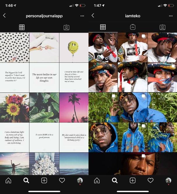 instagram layout