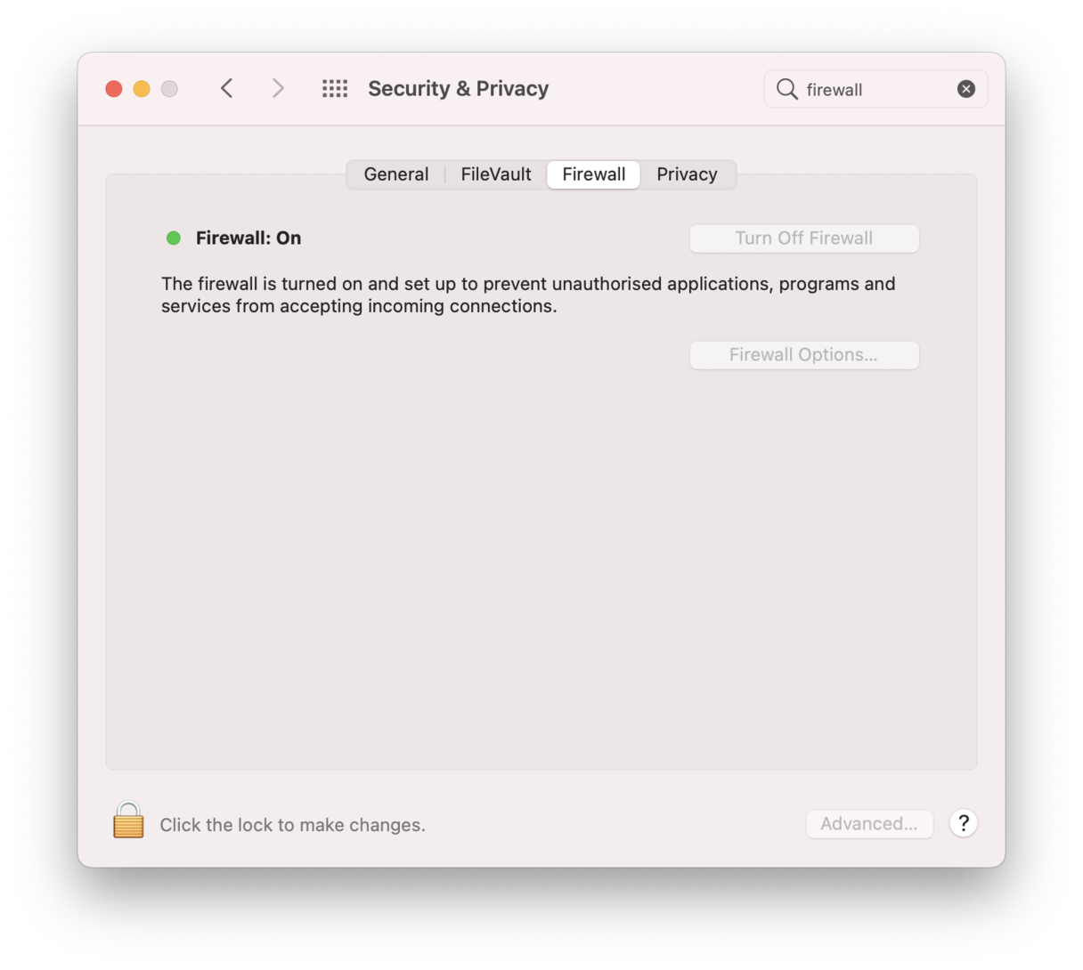 AirDrop problems: Firewall