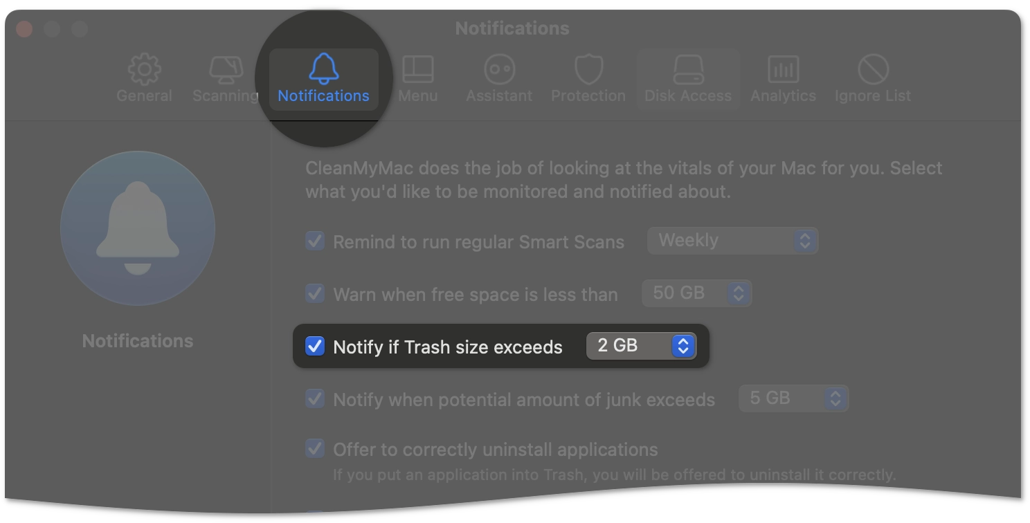 Notification preferences