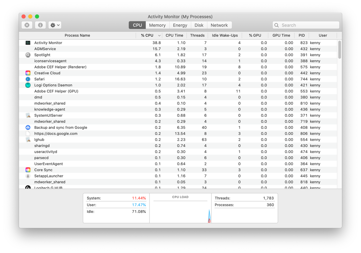 mac app for monitoring cpu usage in mainstage 3