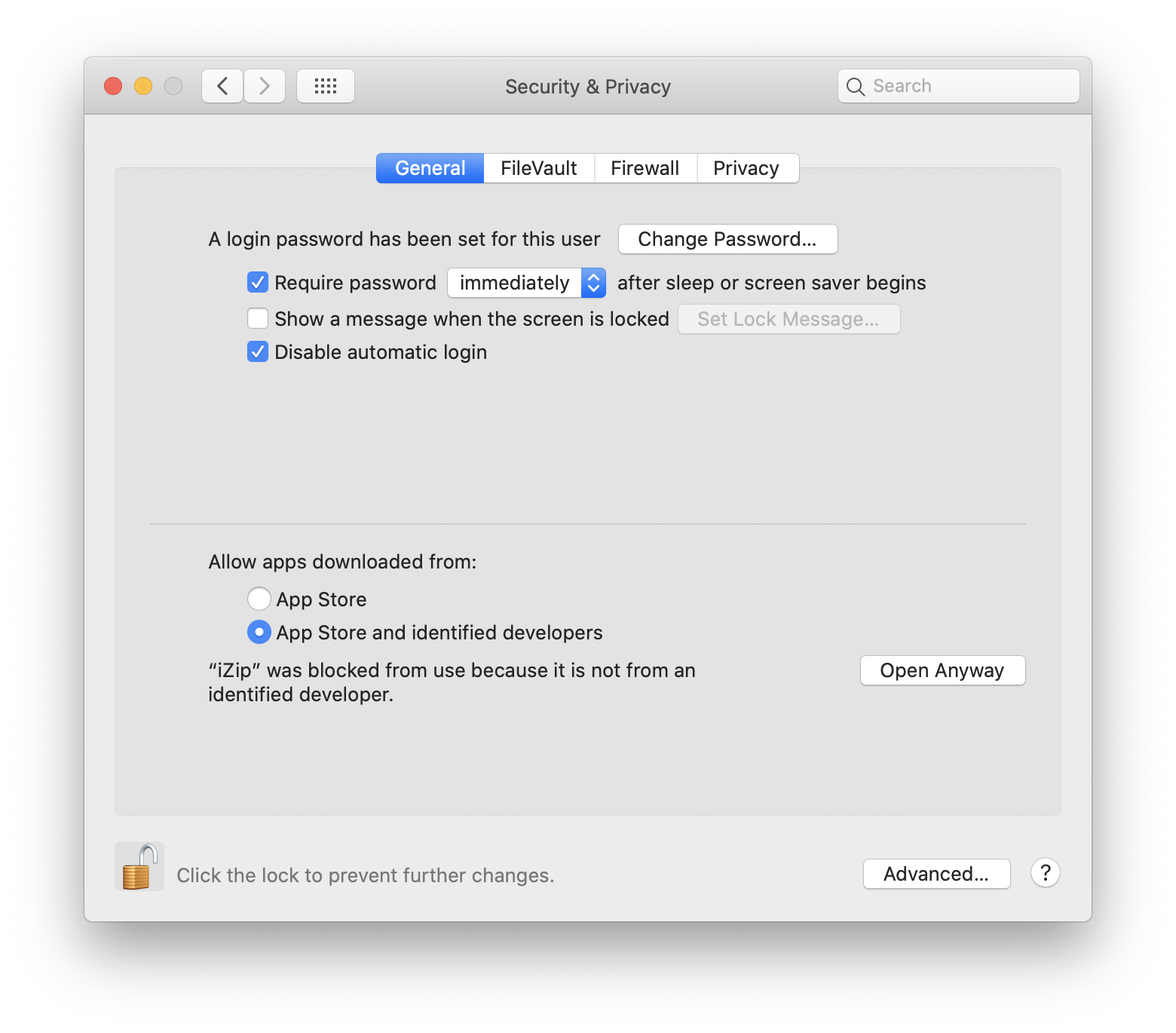 install program on mac from unidentified developer