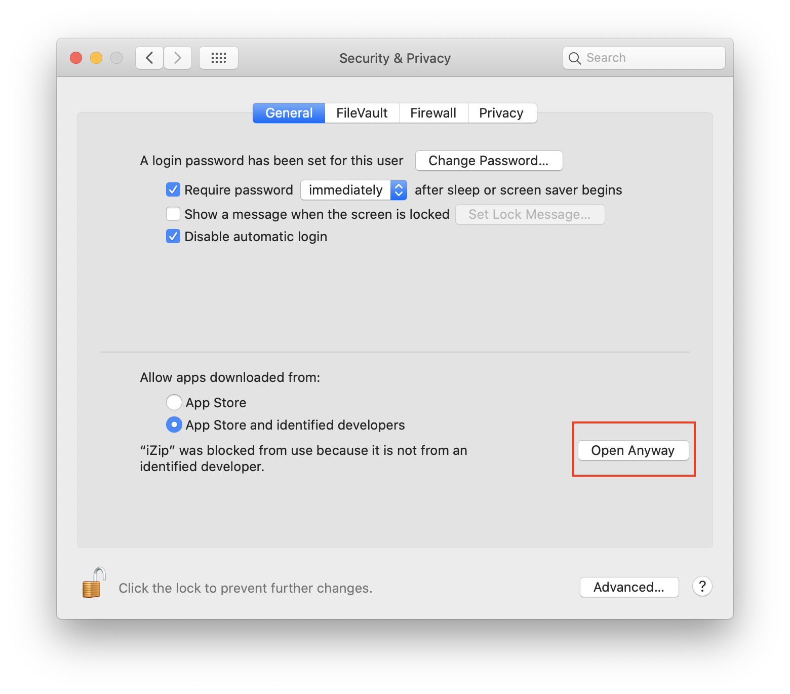 how to allow your mac to download from unidentified developer